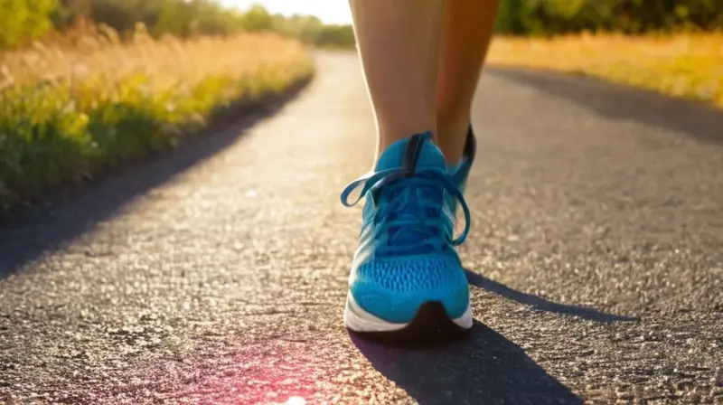 Corredor enérgico bajo luz solar intensa