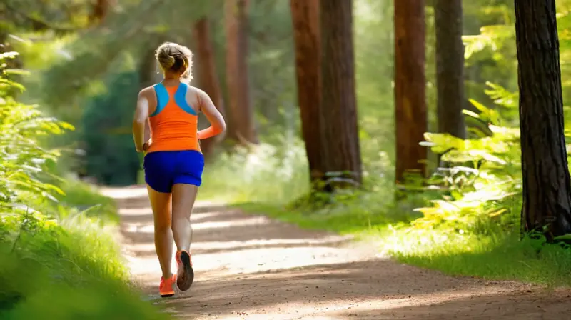 Corredores en un parque soleado y vibrante