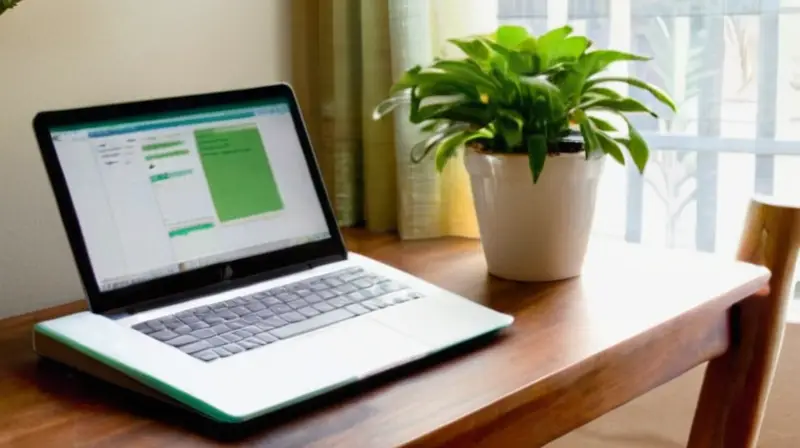 Escritorio ordenado que inspira productividad y confort