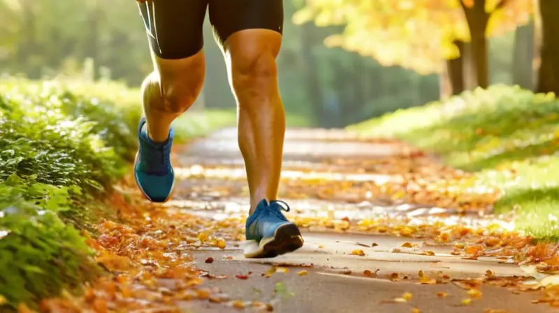 Corredor brilla en un parque soleado
