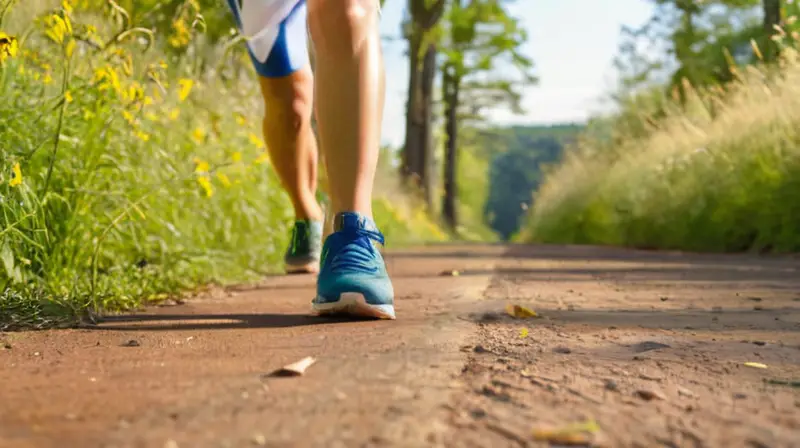 Corredor enérgico en un parque soleado
