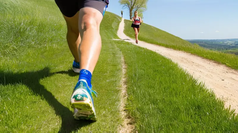Campo de entrenamiento vibrante con atletas en acción