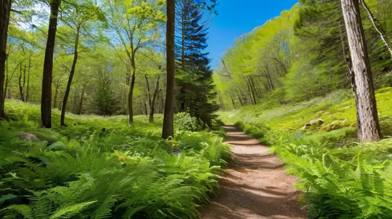 Sendero forestal vibrante invita a explorar