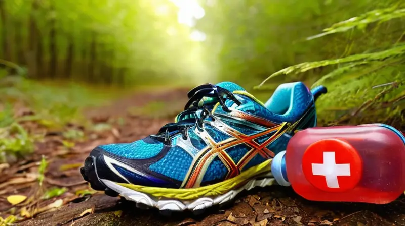 Corredor en sendero soleado y vibrante