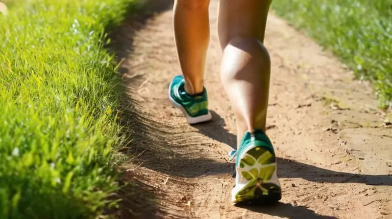 Corredor estirándose en un parque soleado