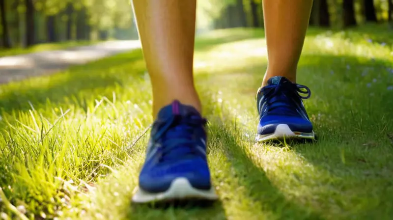 Corredor determinado en un parque soleado