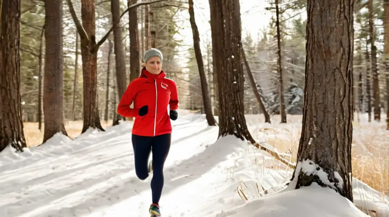 Corredor en la nieve