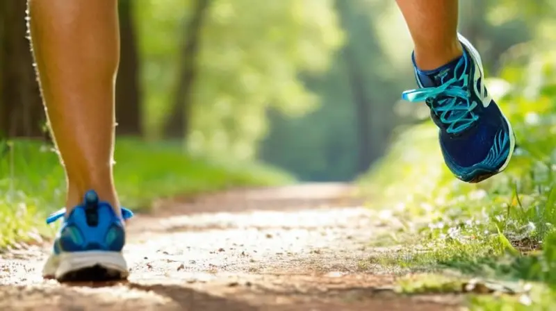 Escena vibrante de corredores en un parque
