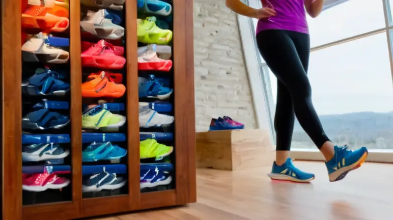 Tienda de zapatillas deportivas iluminada y acogedora