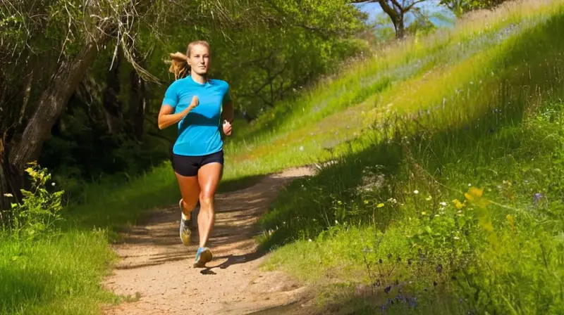 Escena activa y saludable en un parque