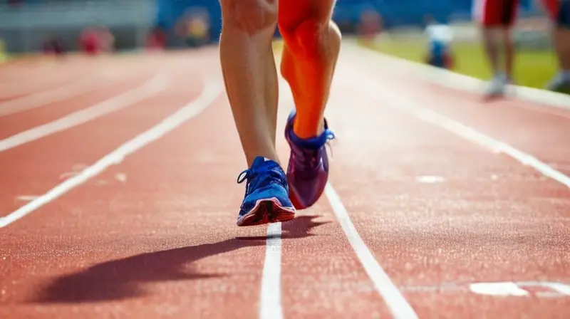 Atleta corriendo con intensidad y energía
