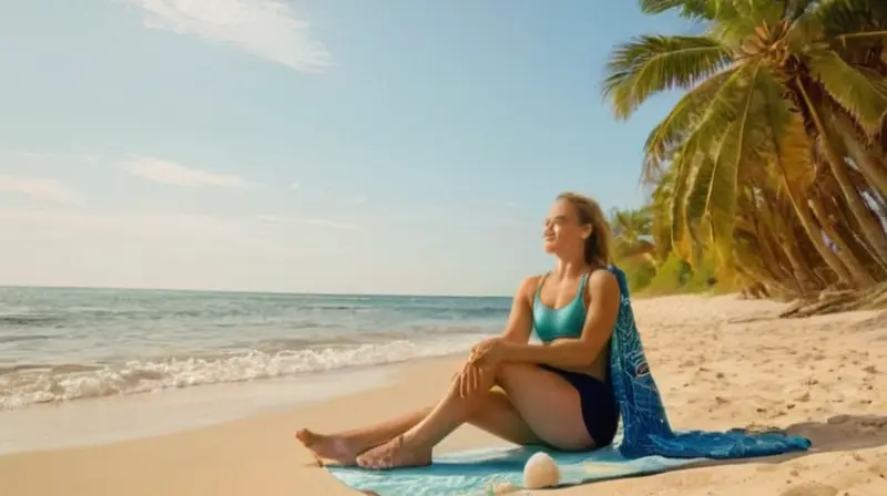Playa soleada, tranquilidad y rejuvenecimiento absoluto