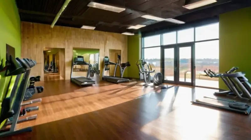 Gimnasio iluminado, diversidad y energía en ejercicio