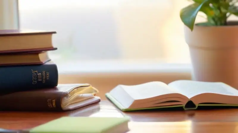 Escritorio acogedor para reflexión y planificación