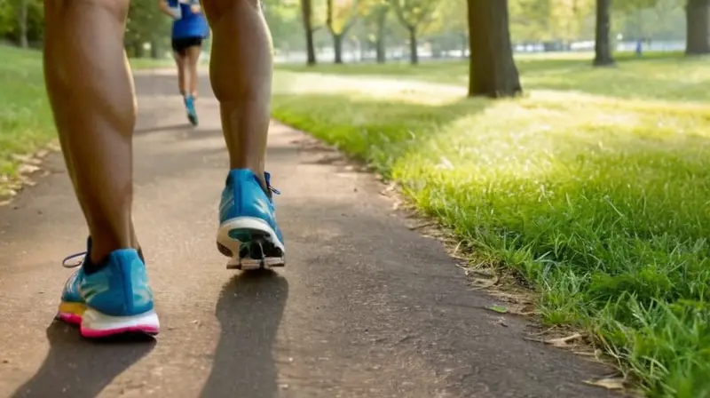 Corredores se recuperan en un parque soleado