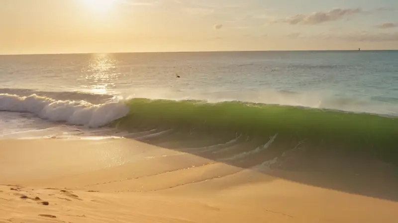 Escena de playa vibrante y dinámica