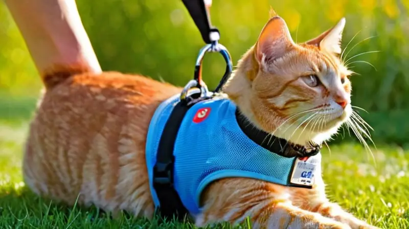 Persona con gato en parque soleado