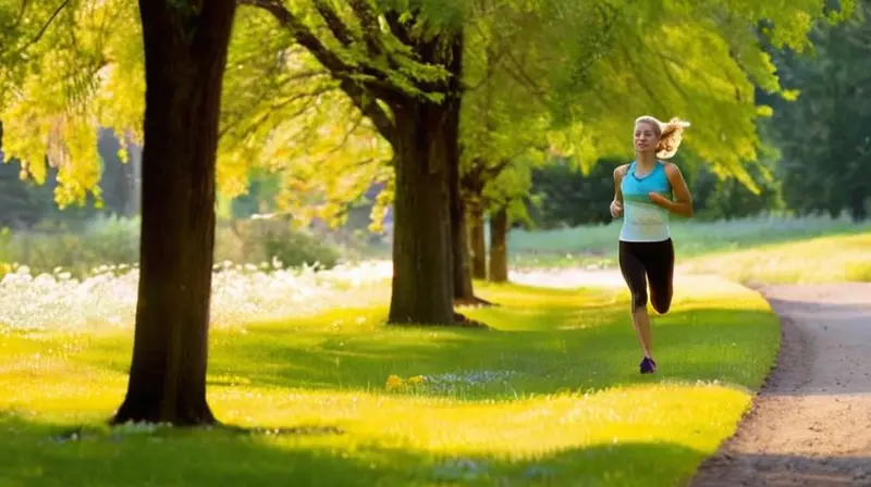 Parque soleado lleno de vida y tranquilidad