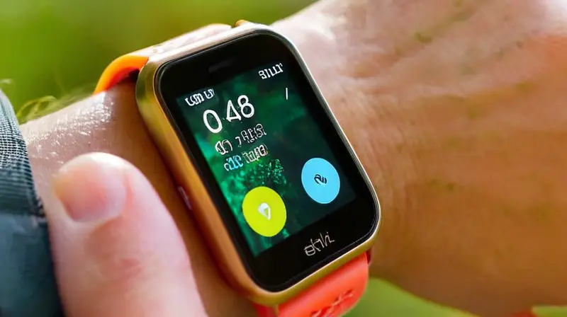 Smartphone muestra app de correr en parque