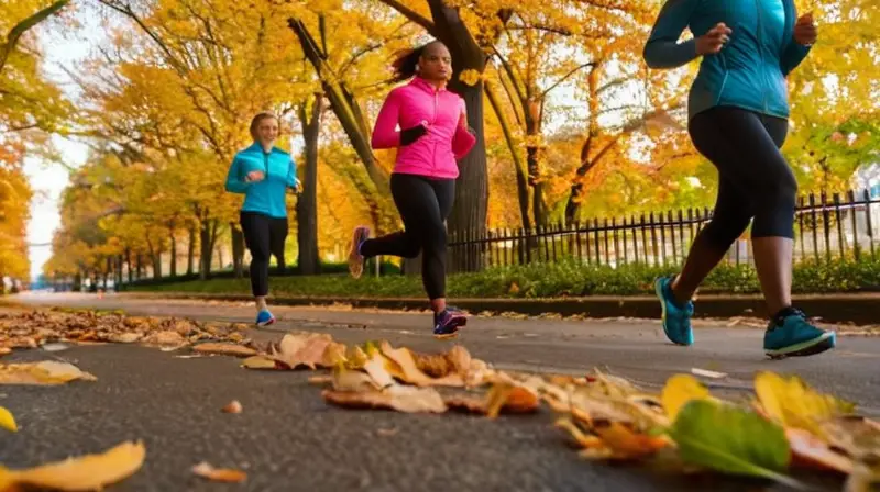 Corredores enérgicos en una ciudad al amanecer