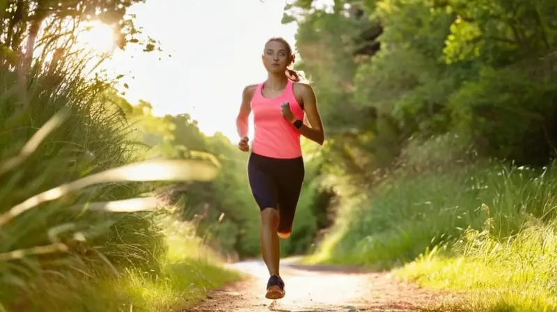 Corredor estirándose en un parque soleado