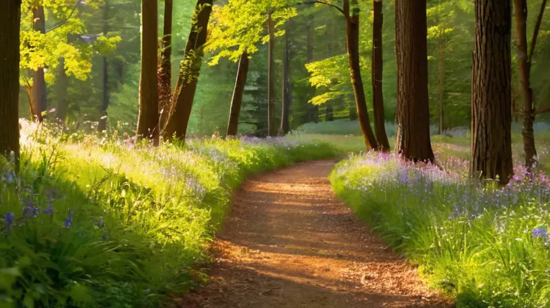 Escena serena de naturaleza y ejercicio