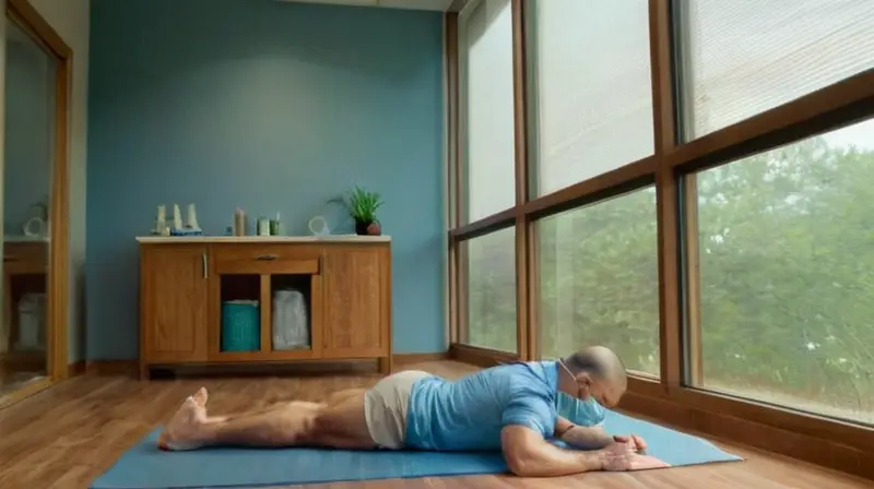 Sala de terapia con paciente y terapeuta