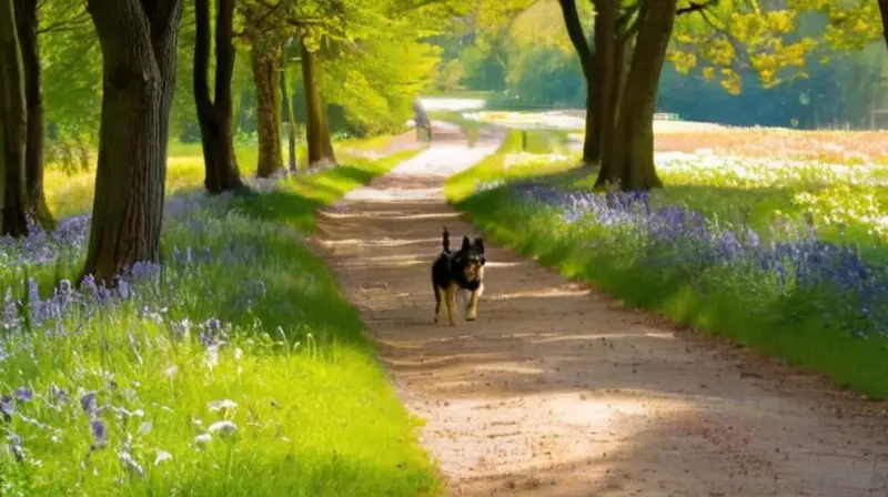 Corredores activos en un parque soleado