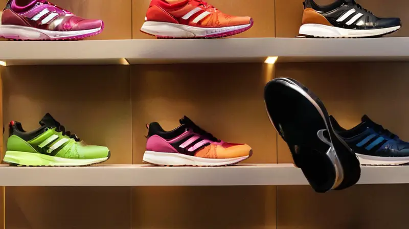 Tienda de zapatos iluminada y acogedora