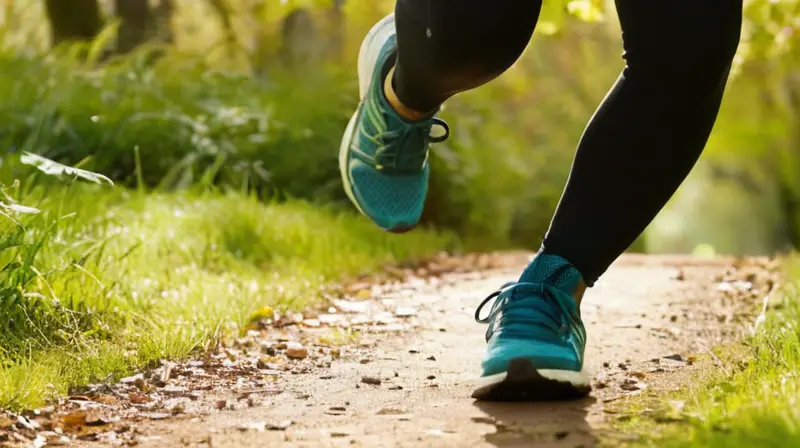 Corredor en un parque soleado y vibrante