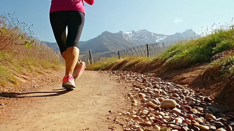 Corredores vibrantes en un hermoso paisaje