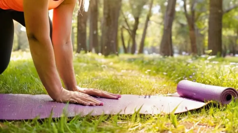Escena serena de recuperación en un parque