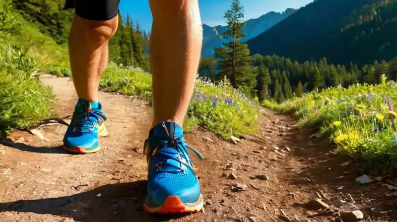 Corredores en un sendero montañoso vibrante