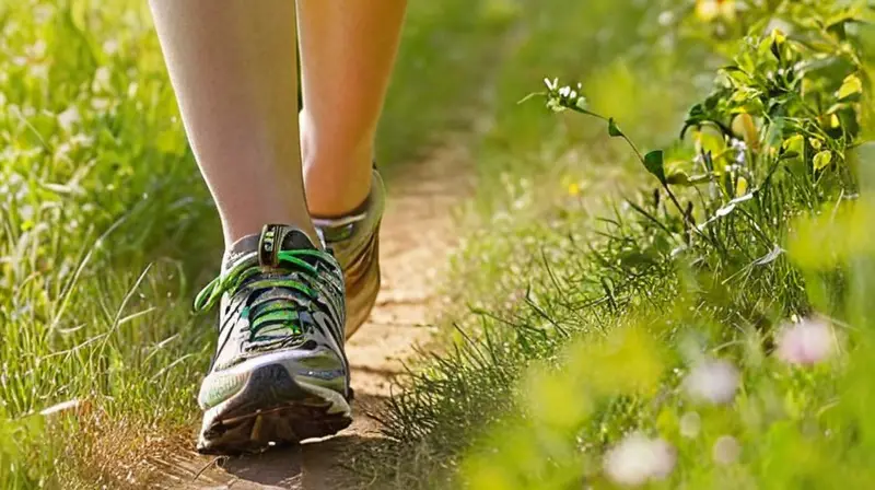 Corredor enfocado en un camino soleado