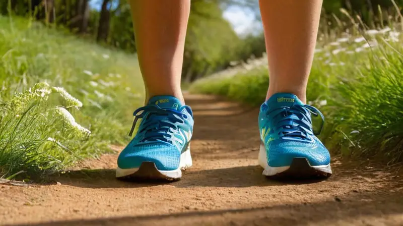 Corredor motivado en un parque soleado