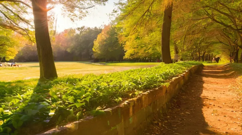 Corredores activos en un parque soleado