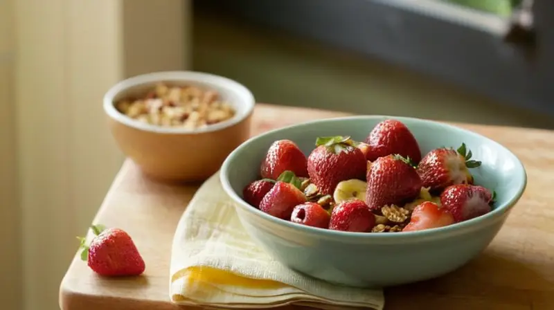 Mesa de cocina lista para un snack