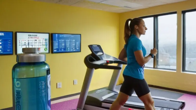 Gimnasio iluminado, energía y determinación palpable