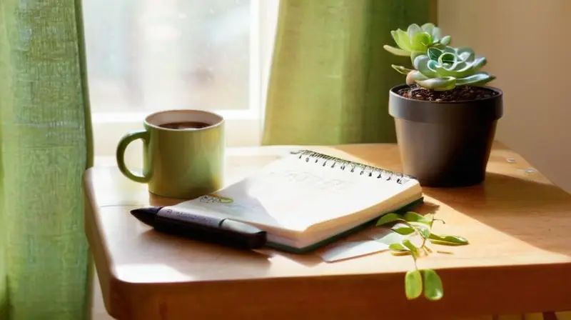 Un acogedor espacio de trabajo iluminado