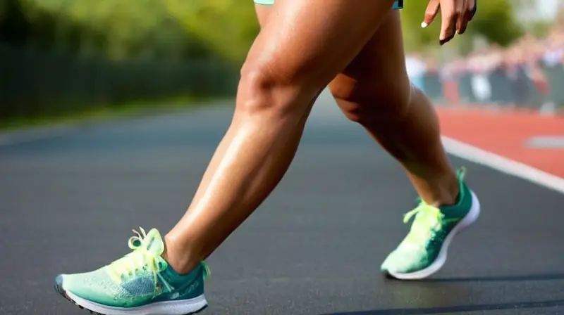 Atleta en movimiento, energía y determinación