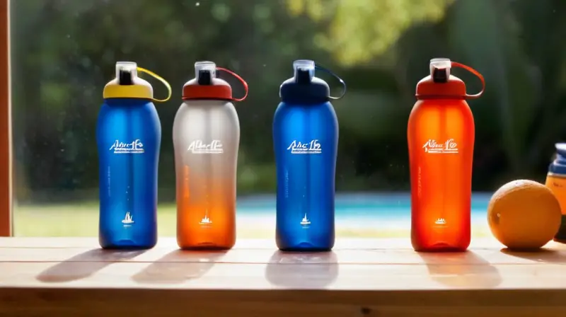 Botellas de agua modernas y atractivas