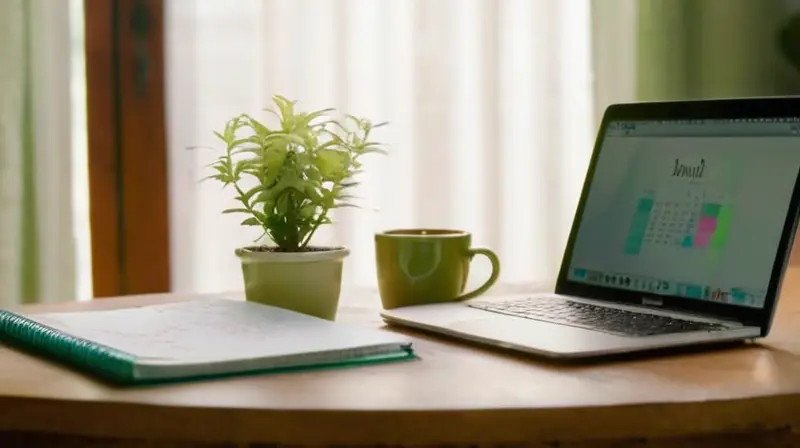 Escritorio ordenado que inspira claridad y propósito