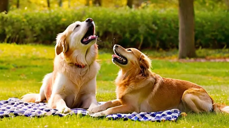 Perro juega en parque soleado y alegre