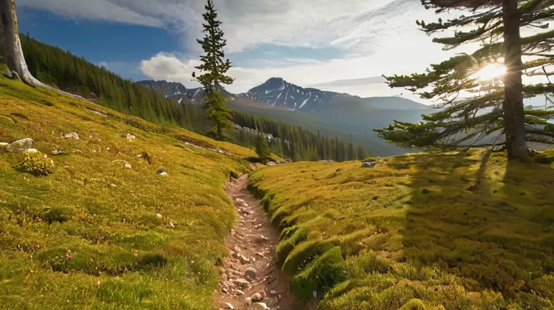 Corredor en montaña, naturaleza vibrante y libre
