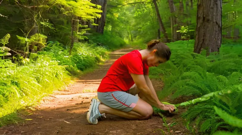 Corredor en un bosque iluminado y tranquilo