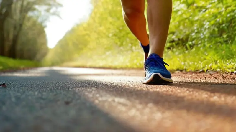 Corredor enérgico en pista soleada y vibrante