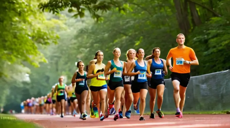 Pista de atletismo llena de energía y determinación