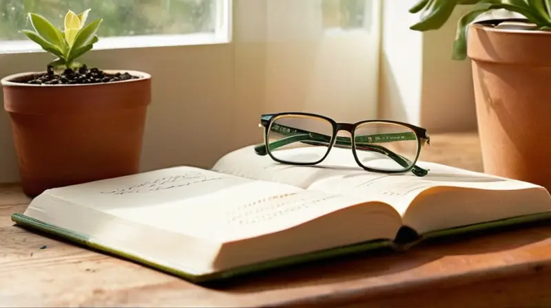 Escritorio acogedor con journal y café