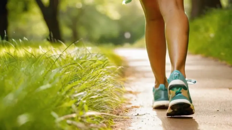 Corredor estirándose en un parque soleado