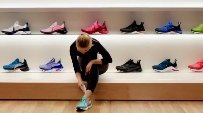 Tienda de zapatos bien iluminada y acogedora